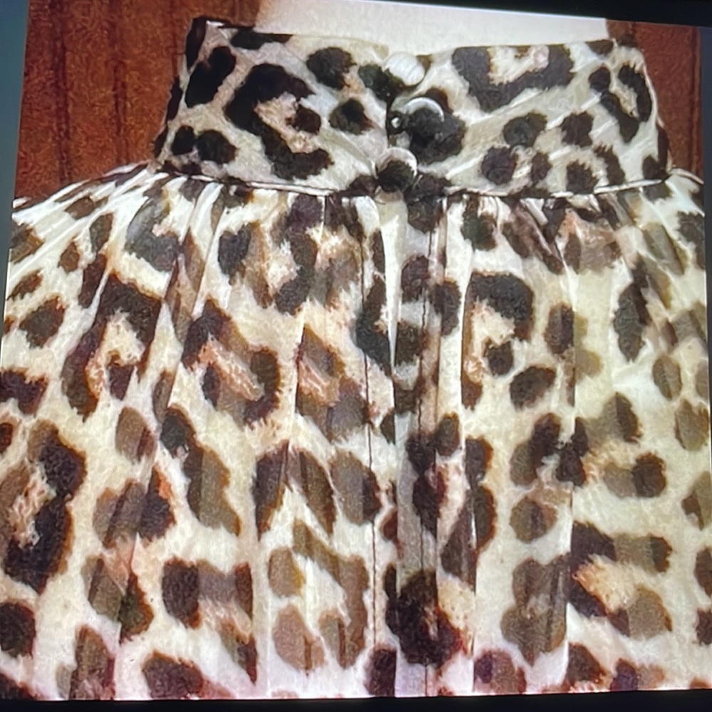 #081, H & M, size S, animal print, long sleeve blouse - Picture 3 of 3